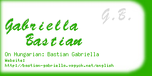 gabriella bastian business card